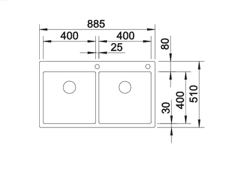 Мойка кухонная Blanco Claron 400/400-IF/A 521654 88.5х51