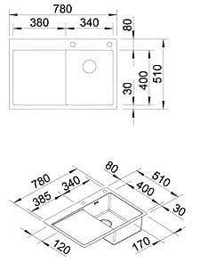 Мойка кухонная Blanco Claron 4 S-IF 521623 78х51