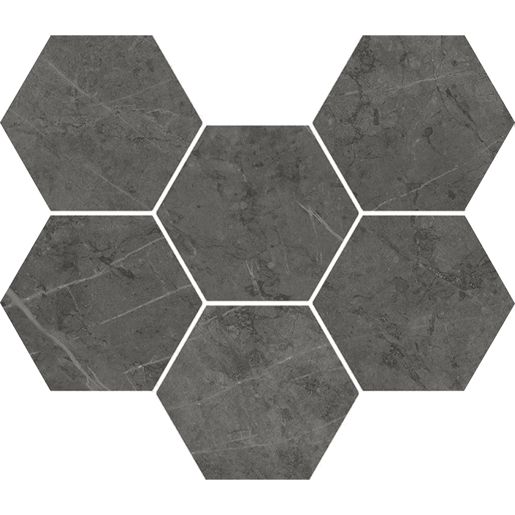 Мозаика Italon Charme Evo Antracite Mosaico Hexagon 25x29