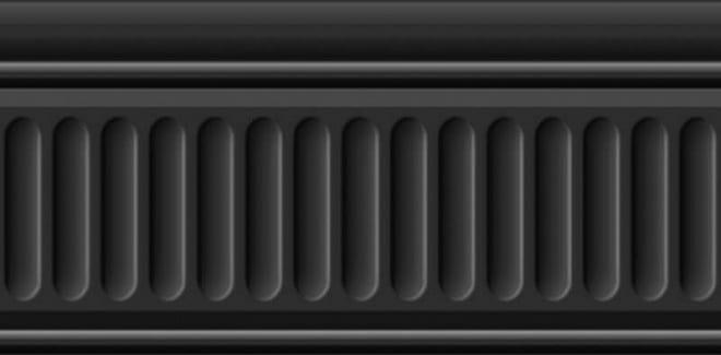 Бордюр Kerama Marazzi Бланше Черный Структура 19049/3F 9.9x20