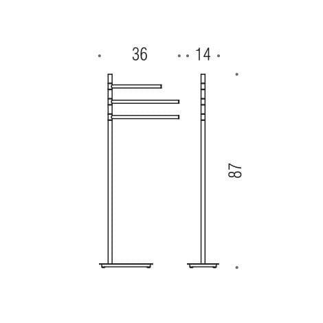 Стойка Colombo Design Square B9915 87 см
