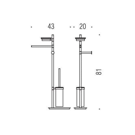 Стойка Colombo Design Square B9903 81 см