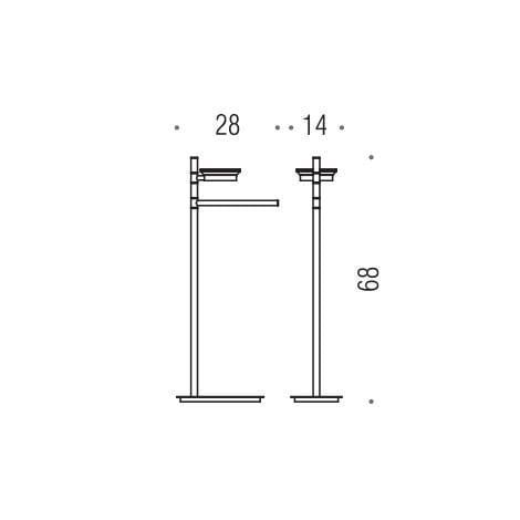 Стойка Colombo Design Square B9902 67.5 см