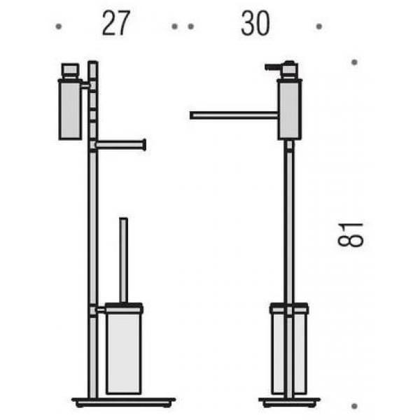 Стойка Colombo Design Square B9918 81 см