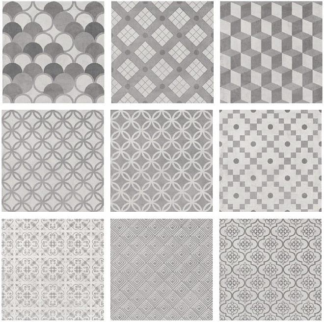 Керамогранит Kerama Marazzi Карнаби-Стрит Орнамент Серый 1576T 20х20