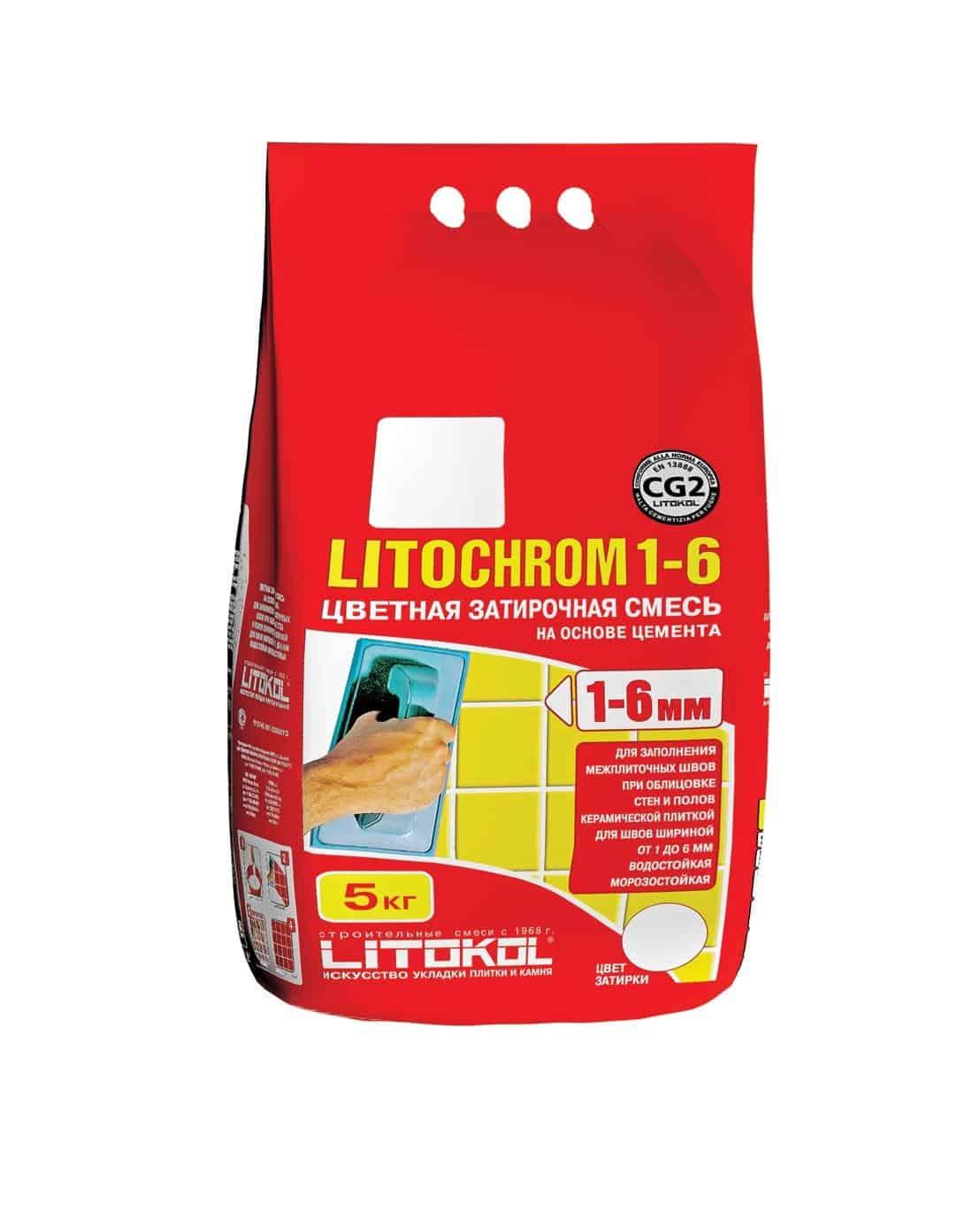 Затирка для плитки Litochrom 1-6 Бежевый С.60 (5 кг)