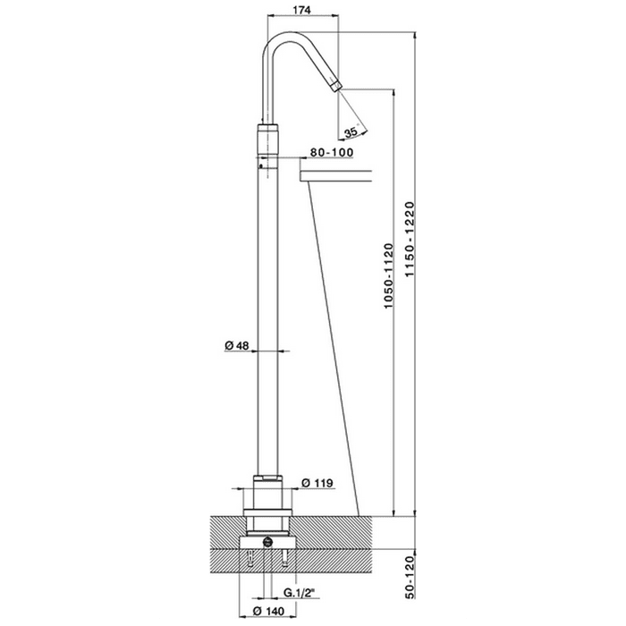 Смеситель для раковины Cisal Step ST00451021