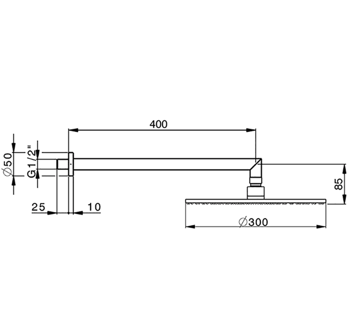 Верхний душ Cisal Shower DS0136202F