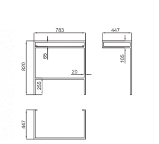 Структура для подвесных раковин Noken Square 100233973-N802910945