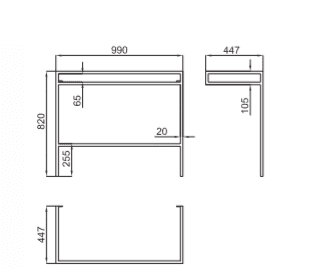 Структура для подвесных раковин Noken Square 100234004-N802910949