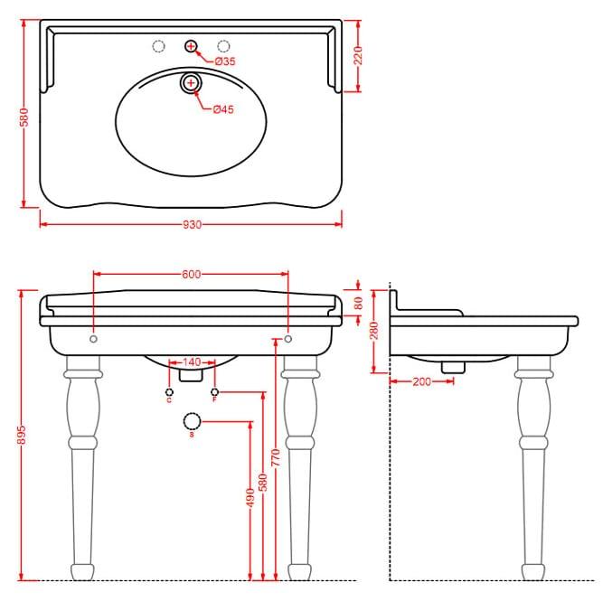 Раковина подвесная Artceram Hermitage HEL005 01 00/ EE14 bi*1 92x58