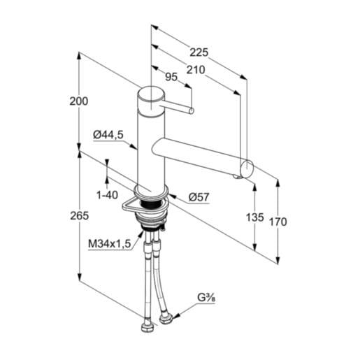 Смеситель для кухни Kludi Steel  44850F860