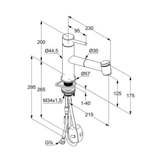 Смеситель для кухни Kludi Steel 44851F860