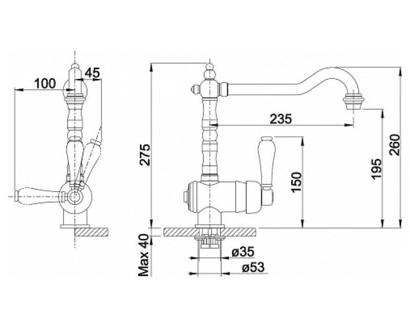 Смеситель для раковины Blanco Tradon Хром 515990