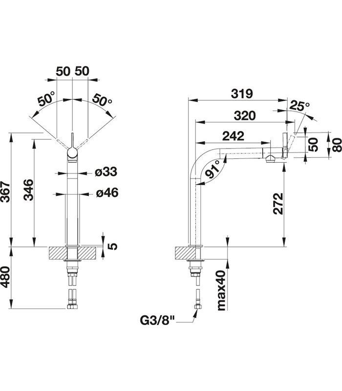Смеситель для раковины Blanco Vonda 518435