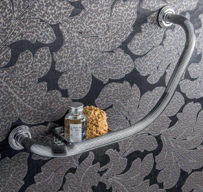 Поручень для ванны с мыльницей Colombo Design Hermitage хром В3375  43.7 см