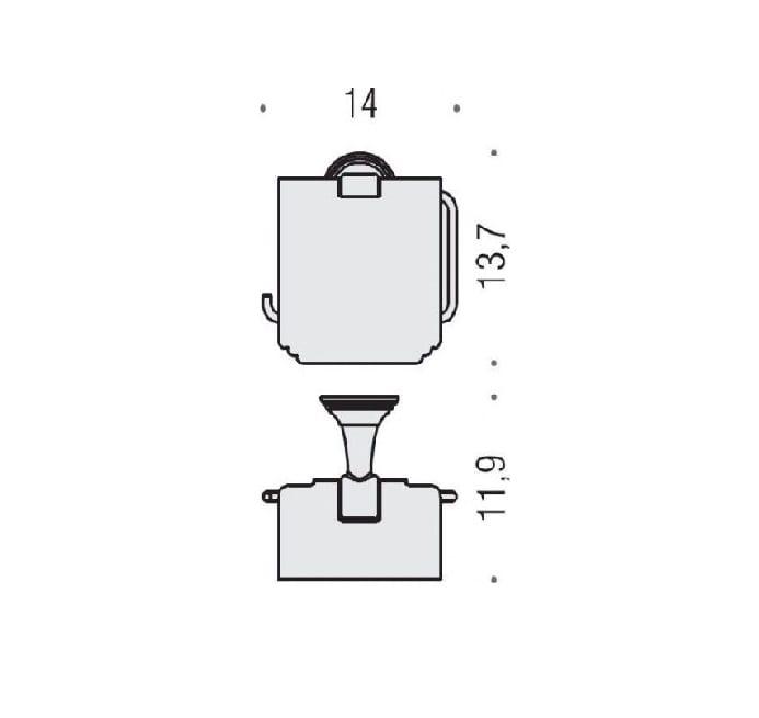 Держатель для туалетной бумаги с крышкой Colombo Design Hermitage хром В3391