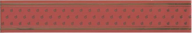 Бордюр Kerama Marazzi Фонтанка Красный NT/A170/15000 7.2х40