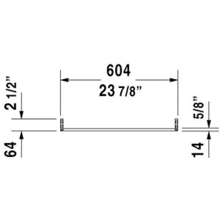 Полотенцедержатель Duravit D-Code 0030321000 60.4x1.4