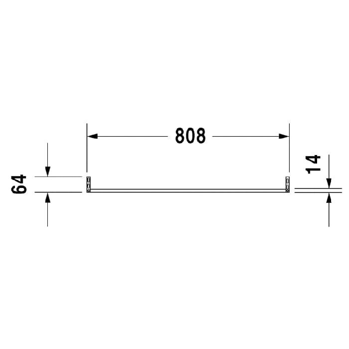 Полотенцедержатель Duravit D-Code 0030361000 80.8x1.4