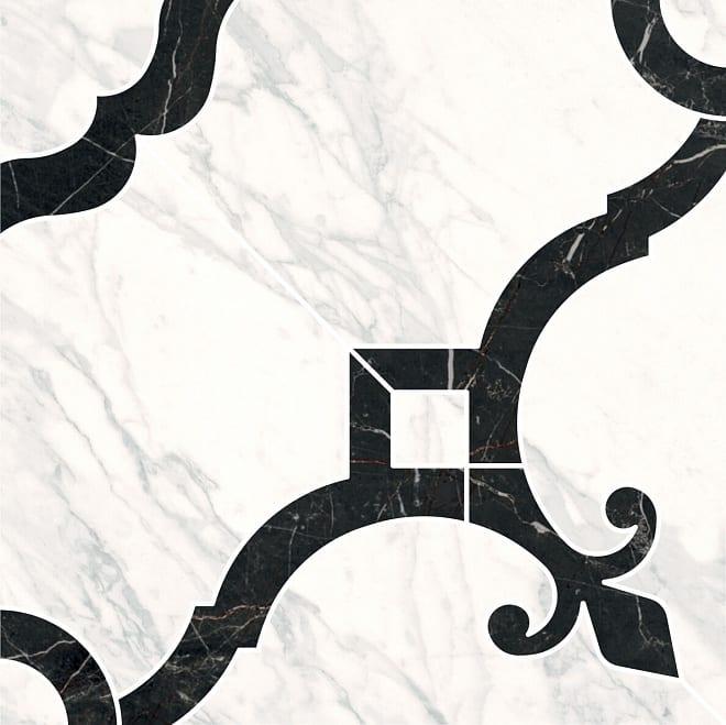 Декор Kerama Marazzi Фрагонар Наборный Белый 1/4 Розона ID88 30x30