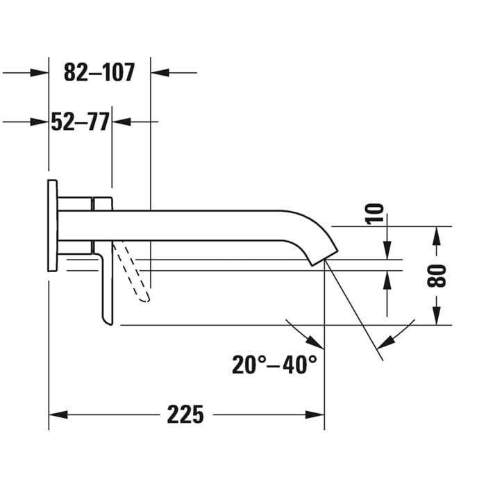 Смеситель для раковины Duravit С.1 C11070004010