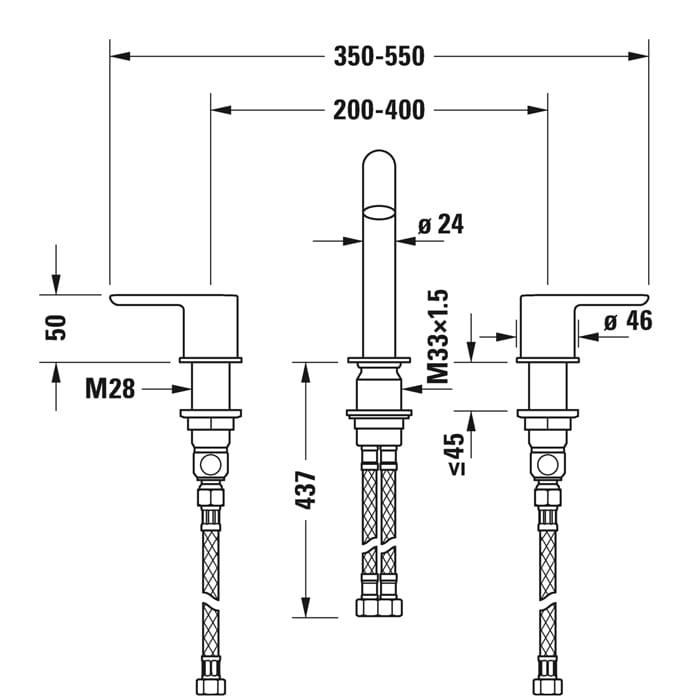 Смеситель для раковины Duravit С.1 C11060005010