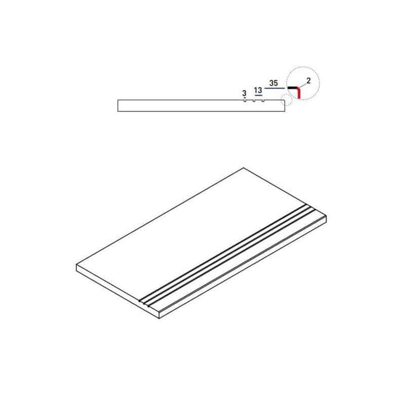 Спецэлемент Italon Contempora X2 Pure Griglia Bor Grip 30x60