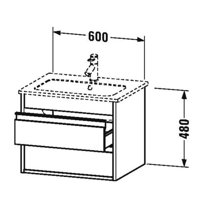 Тумба подвесная Duravit Ketho KT642807979 60x47.5