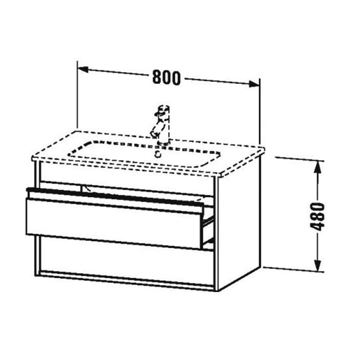 Тумба подвесная Duravit Ketho KT642905353 80x47.5