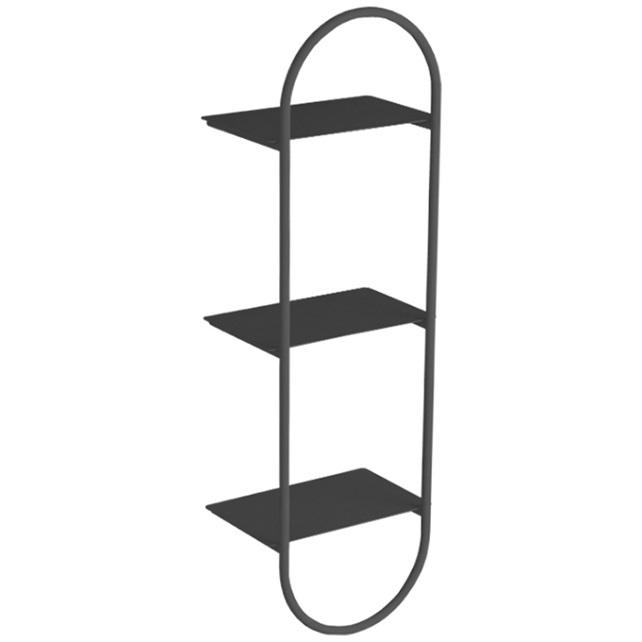 Полка подвесная кольцо Simas Wave WASS05 nero matt 100х33