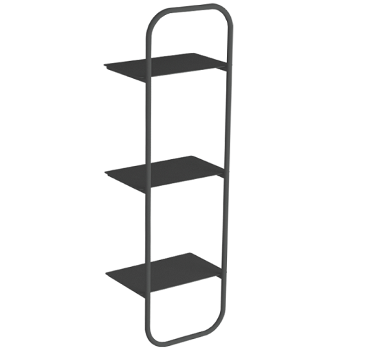 Полка подвесная кольцо Simas Wave WASS06 nero matt 100х33