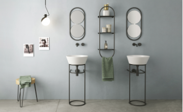 Зеркало Simas Wave WAS01 nero matt 70х30