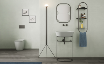 Зеркало Simas Wave WAS02 nero matt 70х50