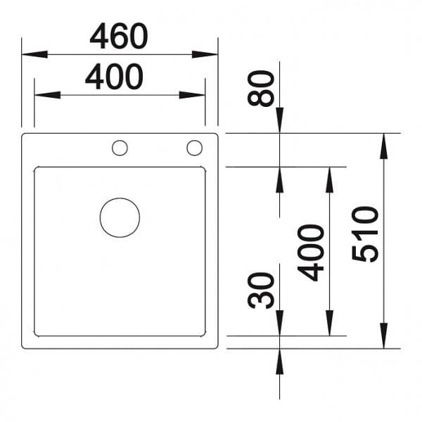 Мойка кухонная Blanco Claron 400-IF/A Durinox 523392 51х46