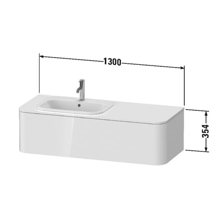 Тумба подвесная Duravit Happy D.2 Plus HP4952L2222 130x55