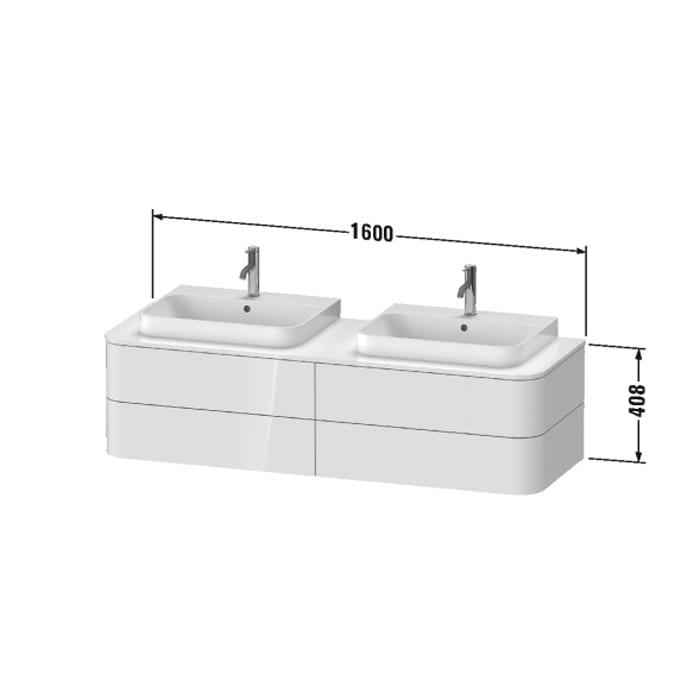 База подвесная Duravit Happy D.2 Plus HP4974B2222 160x55