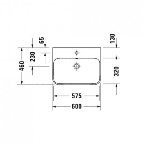 Раковина накладная Duravit Happy D.2 Plus 2360606100 60x46