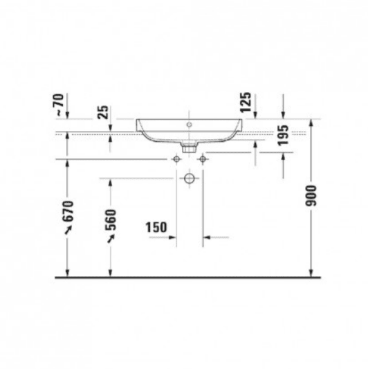 Раковина накладная Duravit Happy D.2 Plus 2360606100 60x46