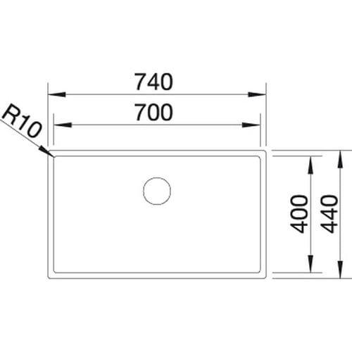 Мойка кухонная Blanco Claron 700-IF 521580 74х44