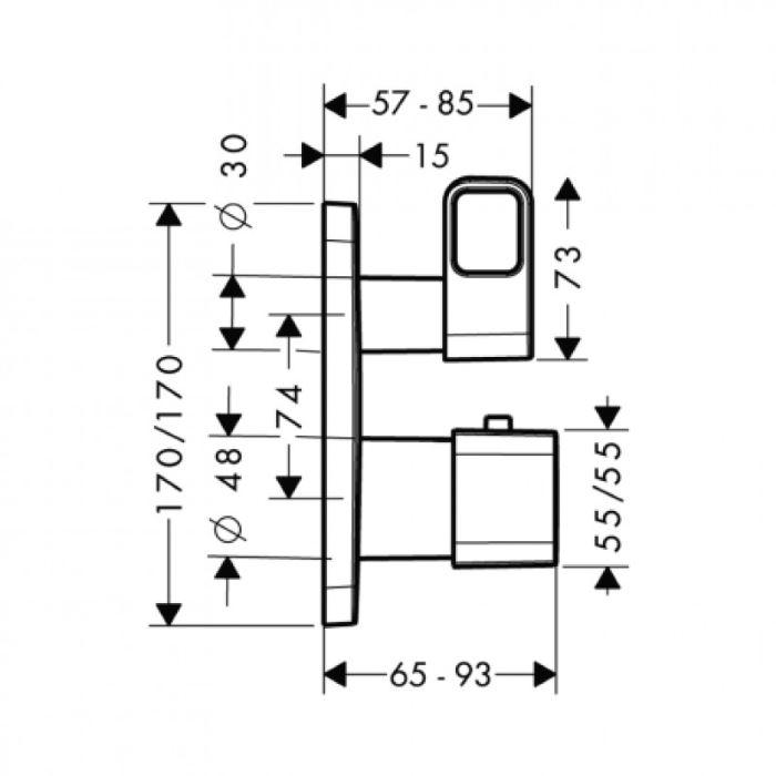 Термостат для ванны Axor Urquiola 11732000
