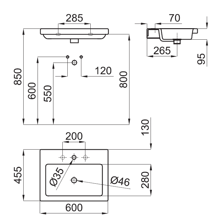 Раковина подвесная Noken Square 100090017 - N377001042