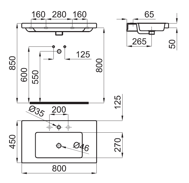 Раковина подвесная Noken Square 100090018 - N377001040