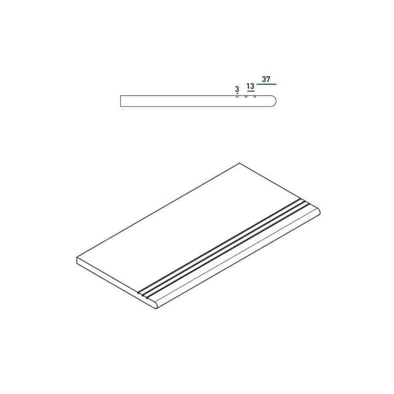 Ступень Italon Contempora X2 Carbon Gradino Round Grip Sx 30x60