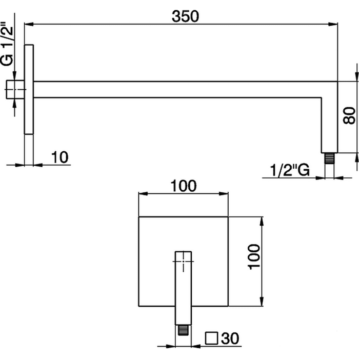 Держатель для верхнего душа Cisal Zen Shower DS013430D1