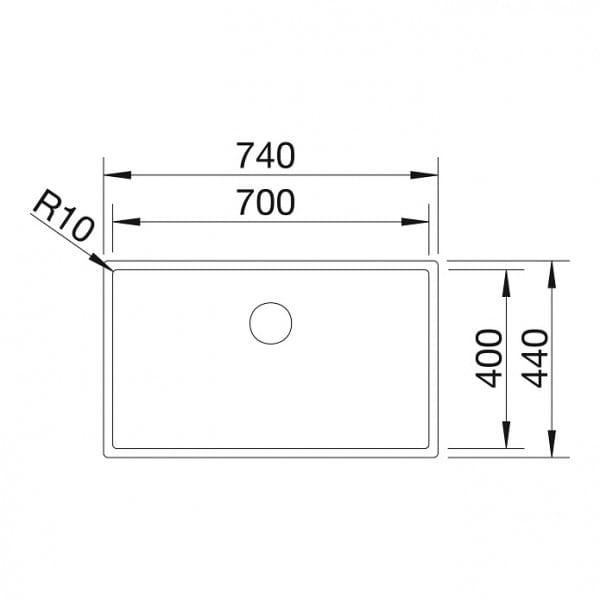 Мойка кухонная Blanco Claron 700-IF Durinox 523391 74х44