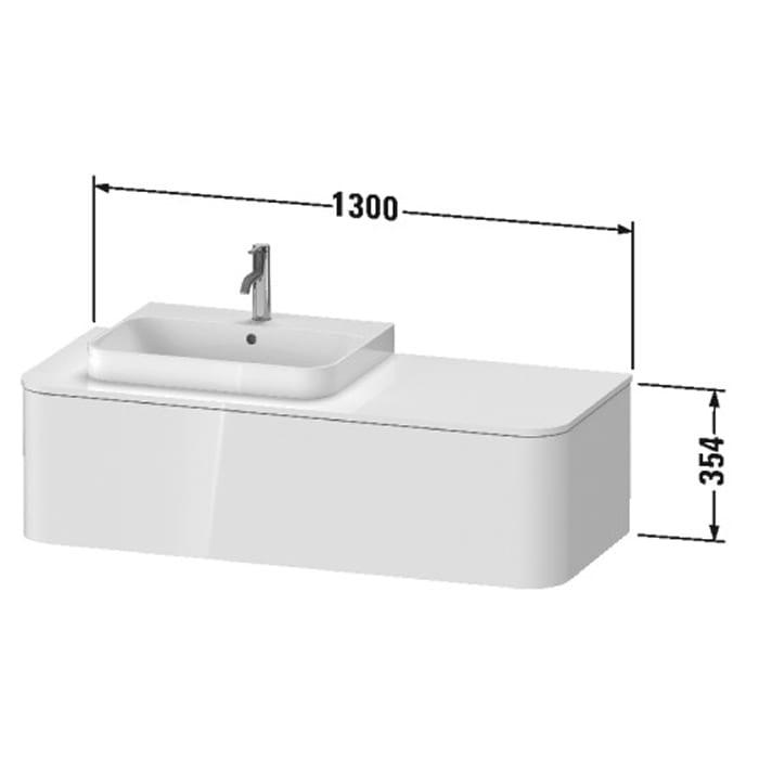 Тумба подвесная Duravit Happy D.2 Plus HP4942M9292 130x55