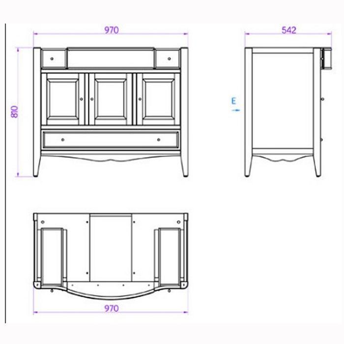 Комплект мебели TW Veronica Nuovo VER6105-T+AR874bi*1