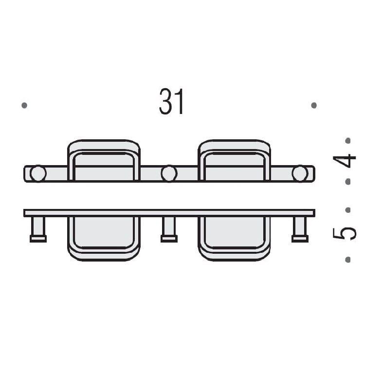 Крючок двойной Colombo Design Time W4237.000