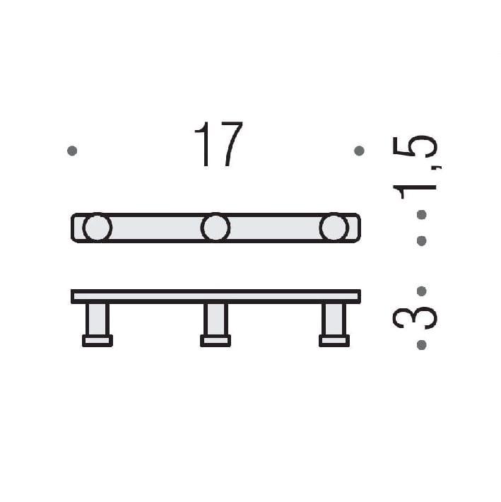 Крючок тройной Colombo Design Time W4257.000